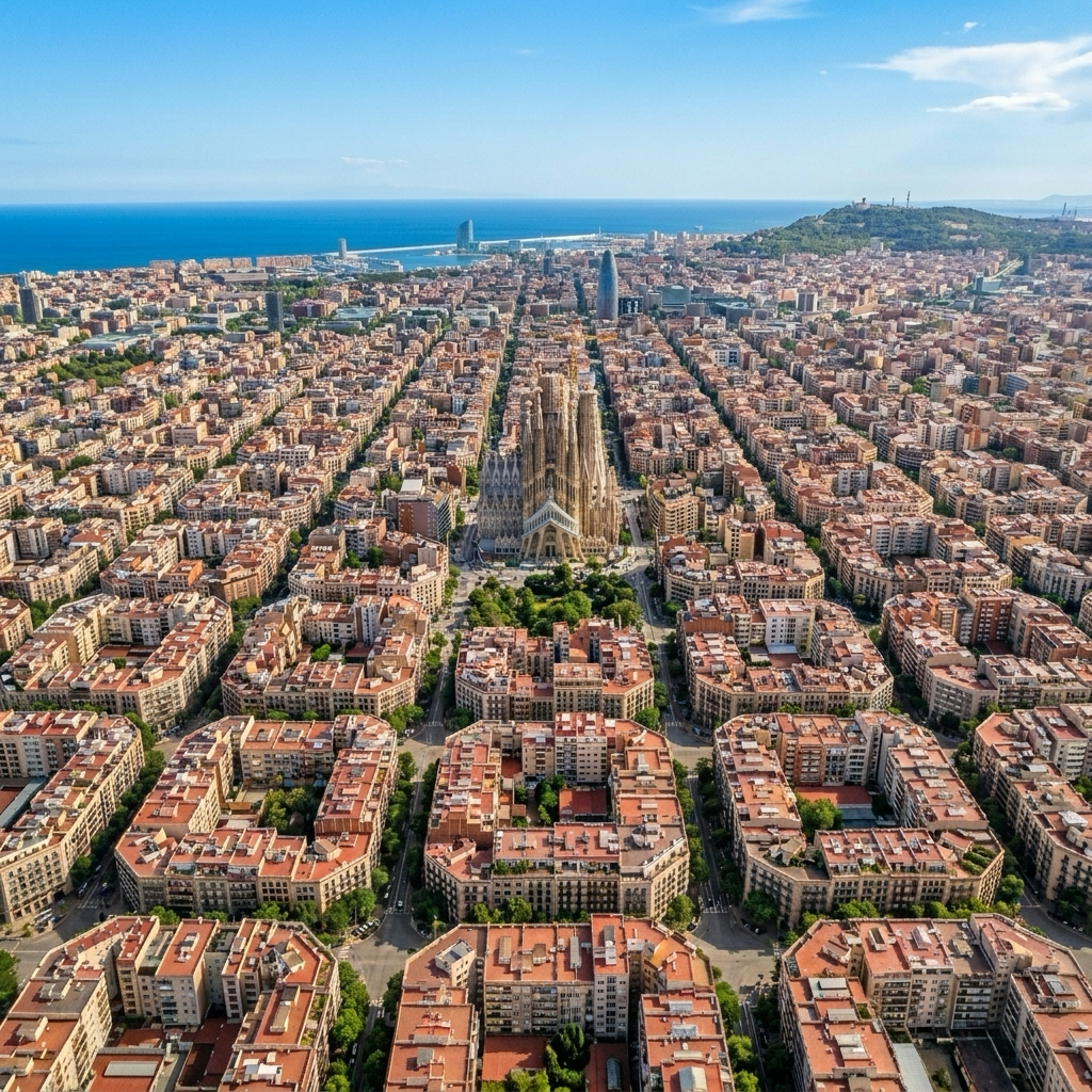 Barcelona Skyline View