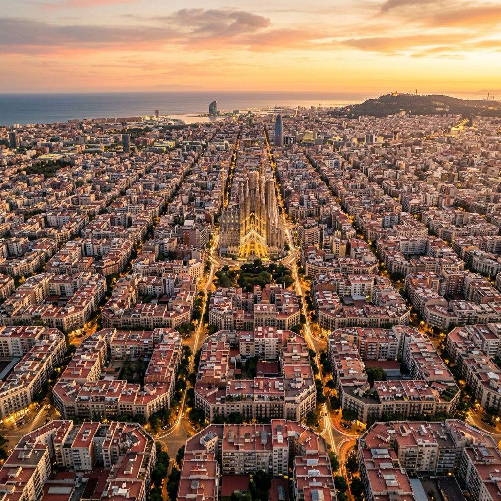 Barcelona Night View